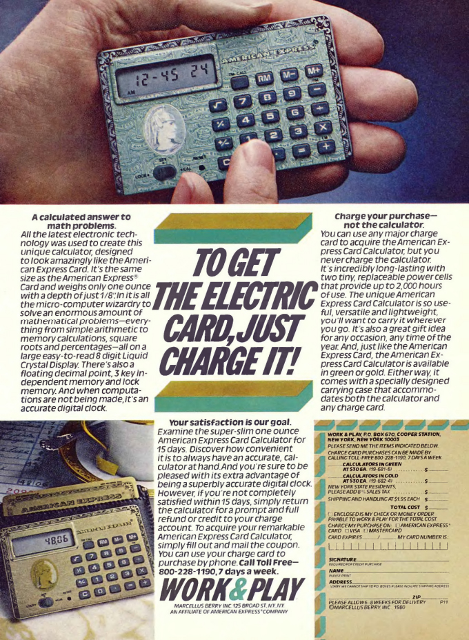 Playboy dec 1980: Kalkylatorer, kassetter